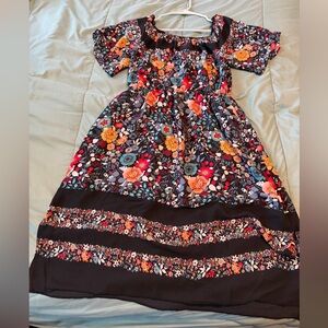 LOFT Multicolor Floral Casual Dress